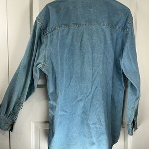 Classic Blue Denim Button Down Shirt